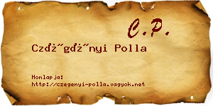 Czégényi Polla névjegykártya
